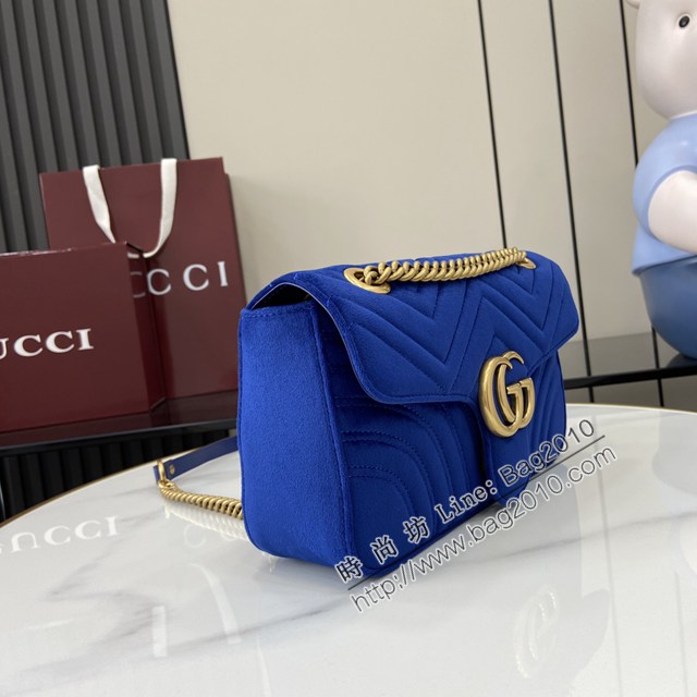 Gucci專櫃古馳最新款Marmont系列絎縫迷你手袋鏈條肩背包 jh2789型號：443497